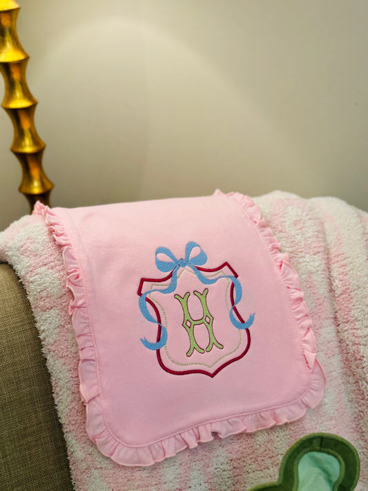 BB Ruffle Burp Cloth